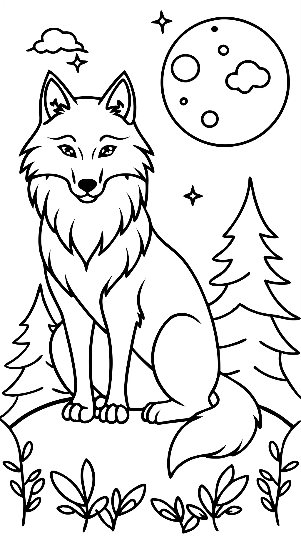 free printable wolf coloring pages